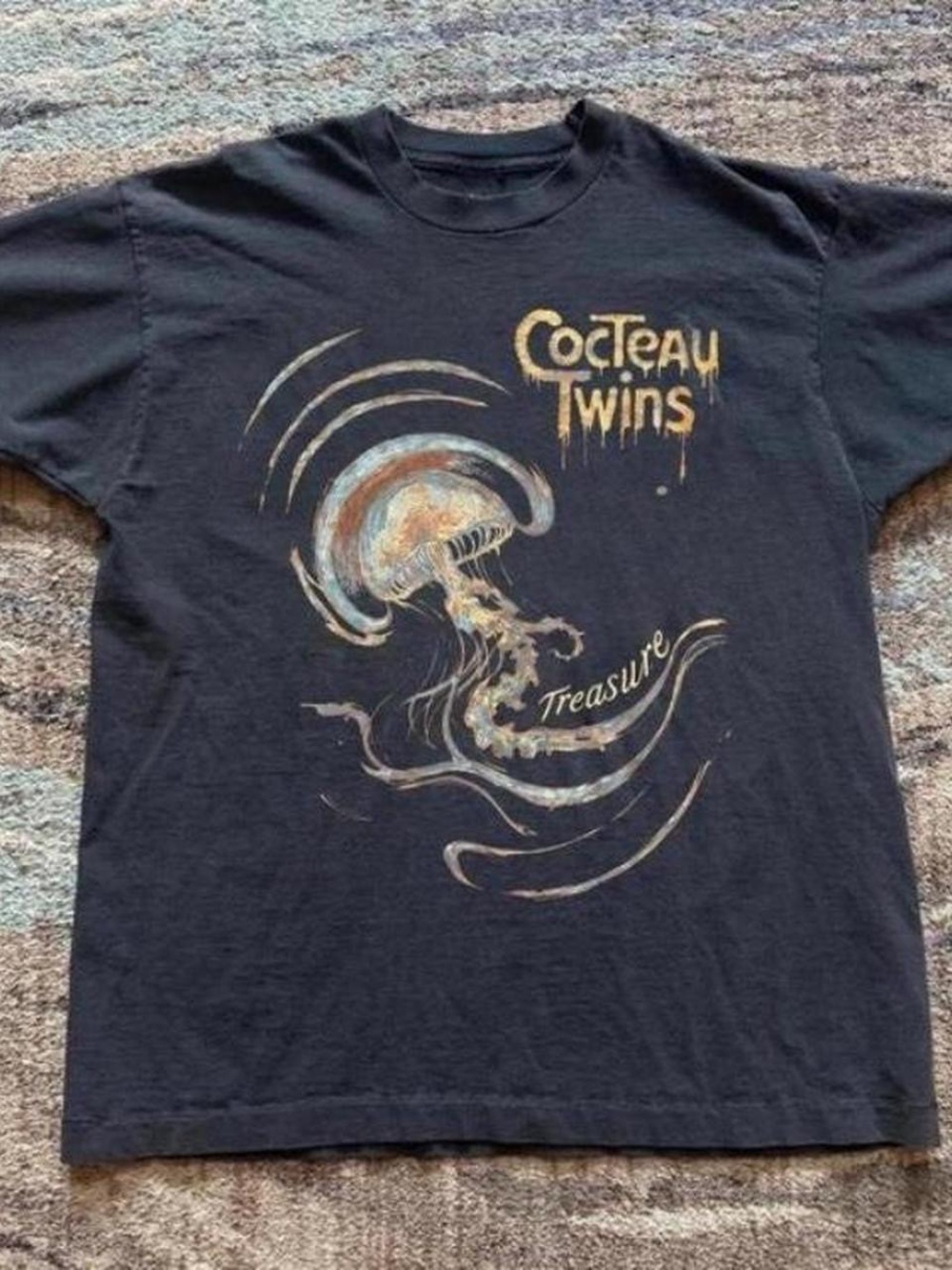 Gildan Black Cocteau Twins 'Treasure' Jellyfish Graphic Tee
